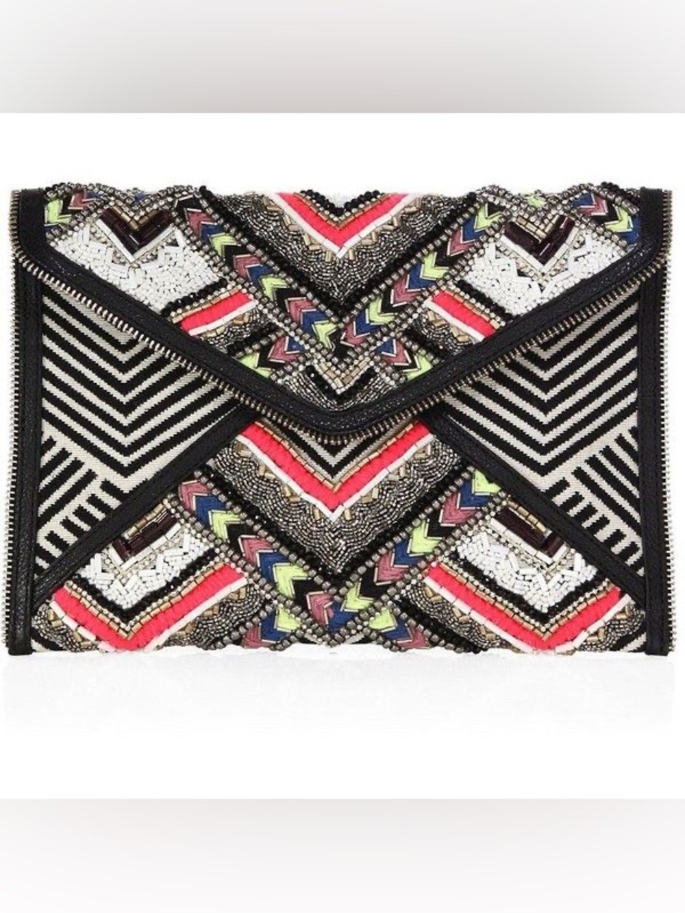 Rebecca Minkoff Wonder Leo envelope clutch - Pink Multi